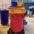 圆形塑料桶储物桶带盖大号垃圾桶户外小区物业塑料环卫桶加厚 特厚121升蓝+盖子+底座