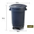 鸣固 清洁垃圾桶 滑轮带盖垃圾桶 带底盘环卫布草桶灰色 120L滑轮桶带底盘 ZJ1053
