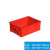 瀚海融科 塑料周转箱长方形大号带盖收纳箱加厚工业储物盒红色不良品箱胶筐 外径：350*265*120mm 不带盖