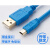 编程电缆T型口兼容 Q系列PLC数据下载线USB-Q06UDEH 蓝色镀金接口 镀金接口 2m