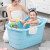 鲍彻拉姆（Balcherlam）宝宝洗澡桶大号儿童泡澡桶婴儿加厚可坐浴桶浴盆家用小孩游泳澡盆 青果绿（0-5岁）