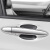 润华年汽车门把手碳纤维保护贴膜车门拉手门碗通用改装装饰防刮划痕贴 银色碳纤维(4片装)