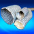 鸣固 ZJ5980高温风管耐温450度夹式伸缩风管耐热风管焊烟管玻纤布阻燃风管（10米1条）89mm
