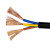 凤达 国标中型橡套线 3+1芯多股软橡套线缆 YZ3*6+1*4平方 100米