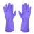 东亚手套 绒布保暖橡胶手套 808-2 L 紫色 1副 紫色 L 