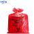 中环力安 红色黄色生物危险品处理袋医疗垃圾袋耐高温高压灭菌袋实验废弃物 红色PP61_81cm50个送50根扎带