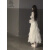 SELILECO女长裙新款2023年轻时尚气质连衣裙夏奶白色法式初恋仙女裙甜美 奶白色连衣裙 S