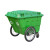 鲁识 物业400升户外垃圾桶带盖大号商用小区环卫保洁清运车手推收纳桶 400L垃圾车(灰色)带盖