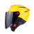 易美丽诺 LC0498 电动车头盔四季可拆卸围脖安全帽 黄色-黑茶镜片