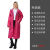 定制反光加厚连体雨衣外套防暴雨披成人男士款女单人全身长款雨服 经典款玫红 XL
