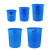 加厚周转箱物流筐仓库胶箱养龟箱可配盖储物收纳盒大号长方形塑料框 蓝色100L桶装水约170斤（无盖）