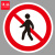 谋福 交通标志指示牌 安全道路标识牌可定制 禁止行人通行-贴反光膜写真(平板钉墙款)