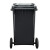 盛方拓 户外商用大号垃圾桶 加厚分类 塑料带翻盖 120L黑色印圆	