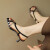 BUDDY BELLE女鞋2024夏季新款时装女士凉鞋露趾细跟高跟鞋一字带百搭罗马鞋 黑色 34