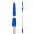 益美得 BL-1203 加长伸缩杆高空玻璃广告门头清洁工具 蓝色2.4米双节杆