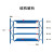 欧曼 仓储货架中型货架金属货架 副架4层2000*500*2000mm200kg/层蓝色 仓储货架工厂储物架