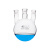 蜀牛 直三口烧瓶 圆底球形蒸馏瓶 高硼硅 标口 玻璃三颈烧瓶 反应器 100ml（24-19-19）