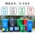 大号平口垃圾分类垃圾袋一次性可降解加大社区物业四色厨余塑料 红色有害垃圾80X9050只