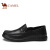 骆驼（CAMEL）  时尚透气商务休闲男士皮鞋 A012155310 黑色 42