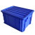 长方形周转箱 塑料收纳箱 加高加厚零件盒 物料盒 塑料盒工具盒带盖 加高5#345_270_195蓝+盖子