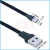 扁平USB弯头转Type-c公充电数据线2.0版本接头弯头左右直角软排线 AMUP-CMST 1m