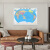 2024年 世界地图挂图（升级精装版 1.1米*0.8米 学生、办公室、书房、家庭装饰挂图 无拼缝）