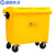蓝鲸环卫 中间脚踏240L 加厚医疗垃圾桶医院黄色垃圾箱 带盖废物收纳桶LJHW-1011