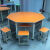 学生桌子多人位阅览桌六边形桌实验台六角课桌椅微机室六边桌定制 九wtt铝木八边桌