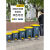 DYQT大垃圾桶商用大号脚踩脚踏式厨房餐饮加大容量带盖户外垃圾箱 70升绿色脚踏桶-带轮子-