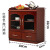 百金顿 茶水柜 红棕色两门两抽 800*400*830mm 储物柜实木贴皮餐边柜置物柜矮柜