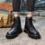 西马驼（XIMATUO）高帮 马丁靴情侣2024新款冬季英伦风潮流韩版工 BK-68018黑色 38