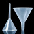 冰禹 BYA-145 塑料透明小漏斗 实验室三角漏斗 耐高温锥形漏斗 60mm长颈（1个）