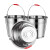 冰禹 BYlj-307 不锈钢提水桶 便携储水桶 加厚手提拖把桶洗车桶 加厚无磁34cm