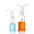 孟氏气体洗瓶实验室高硼硅玻璃多孔式洗气瓶头125/250/500/1000ml 60ml  24/29单个抽气头 不赠送