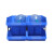 鲁峰 Lufeng 塑料组合式零件盒物料盒分类收纳盒斜口货架7号蓝色 610X410X220mm(4个╱组) 