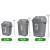 阿斯卡利 垃圾桶大号商用摇盖厨房餐饮学校物业果皮箱办公室厕所用翻盖垃圾箱 58L绿色-弹盖【加厚款】
