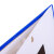冰禹 磁性文件保护套 透明PVC卡片袋 设备操作流程卡套 A4蓝色(10个/件) BYaf-605