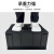 卉圳 防静电周转箱 350*256*125mm 物料配件箱黑色塑料零件存放盒HP613