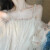 南芙薇2021夏新款一字肩网纱蓬蓬裙日系甜美抹胸白色仙女仙裙 图色 S