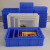 蕙心泽加厚周转箱塑料盒子长方形工具箱零件盒收纳盒螺丝物料盒配件盒 2号蓝色 650*405*154