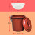 干湿过滤分离带滤网垃圾桶大号厨房厨余茶水茶叶沥水水桶篮桶 咖啡色50K型+沥水篮