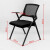 链工 办公椅子带靠背可折叠会议椅软靠背软坐垫扶手座椅 黑色520*600*850mm