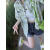 薇衣设格子短袖衬衫女夏季学生韩版宽松百搭新款小个子衬衣 绿色格纹 XL