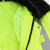 百舸 加棉反光雨衣套装防寒保暖加厚交通巡逻执勤棉袄黑毛领上衣3XL码