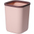 斯铂格 垃圾桶 12L粉色桶+深粉压圈 北欧风方形 办公室卫生间酒店多色加厚压圈垃圾桶 BGS-239