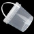 冰禹 加厚透明水桶 超密封塑料桶 酱菜桶涂料桶打包桶带刻度 10L全透明 BYyn-381
