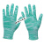 cy手套干活用的 夏季薄款尼龙线 透气工作耐磨手套劳保弹力 定制 绿色尼龙手套(12双) S