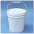 曦润 塑料桶带盖小水桶冰粉用桶5L10升酱料分装密封桶冰激凌桶 1L-白色-无提手