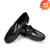 沙驰（SATCHI）男鞋春夏季新款真牛皮潮流韩版黑色套脚单鞋商务休闲皮鞋 黑色 38