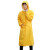 劳保佳 雨衣 防暴雨成人雨衣 时尚徒步长款加大防水风衣 轻薄全身雨披 黄色 XL码